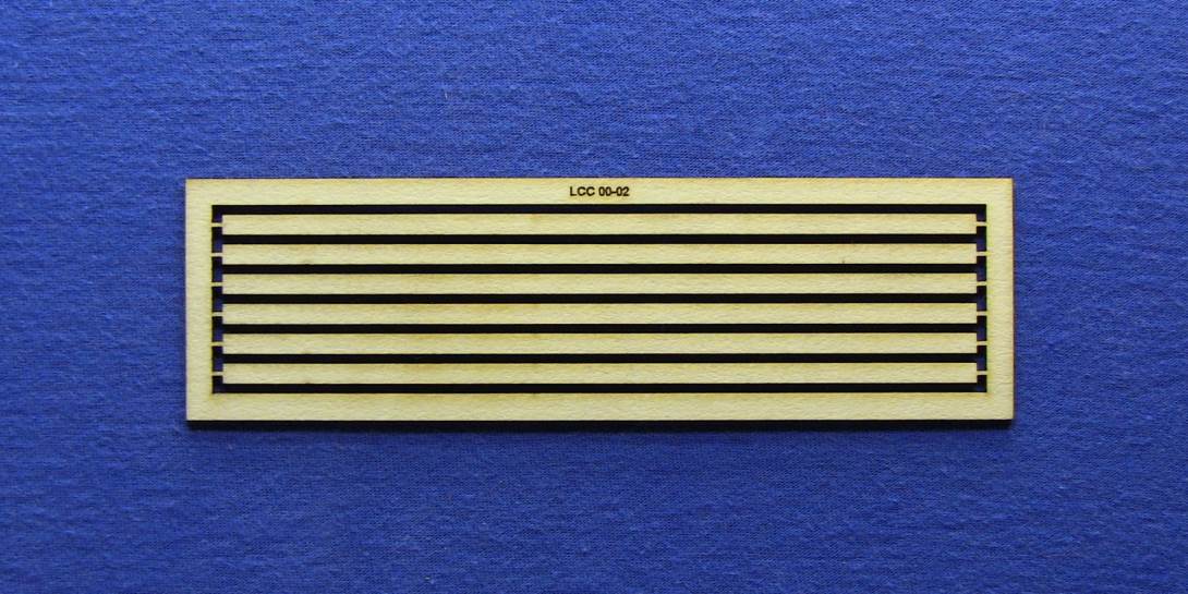 LCC 00-02 OO gauge kit of 6 roof support strips Kit of 6 roof support strips.